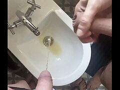 2 amateur boys flatmates (1 ginger, circumcised, with undies and look over flops, 1 naked uncut) pissing together in a bidet download asian gay sex videos
