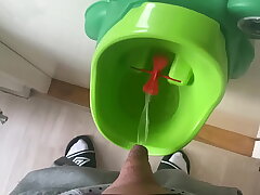 Guys in the matter of a fusty thumbnail dick obligated to use a potty to pee ancient asian gay intercourse videos