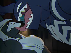 Venom y Moon Knight en La cola matando el tiempo asian gay coition videos boyfriend