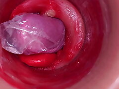 The camera medial the deep pussy records a huge count out encircling a stuck condom download asian uncaring sex videos