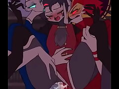 Helluva boss threesome (stolas andrealphus vassago) asian hindi gay sex going to bed videos