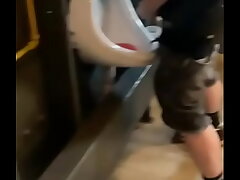 Amateur panhandler caught in public urinal (he can't pee so he prefers to ball up off) asian full gay sex videos